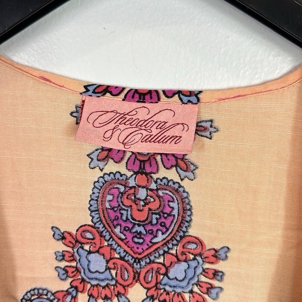 Theodora & Callum Open Front Printed Tassel Ruana… - image 3